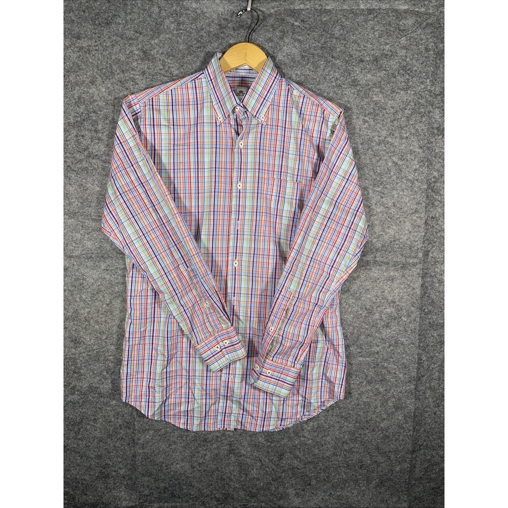 Peter Millar Seaside Finish Long Sleeve Button Down Shirt Men's MediumMulticolor